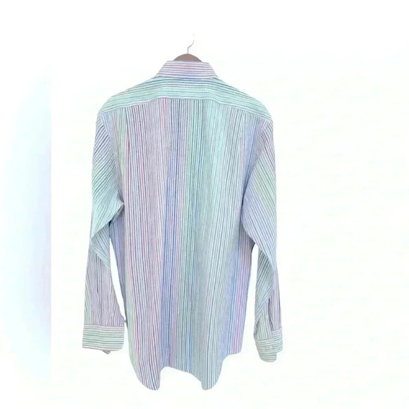 Polo Ralph Lauren Men's Multicolor Stripe Long Sleeve Button Down Shirt - Picture 4 of 5